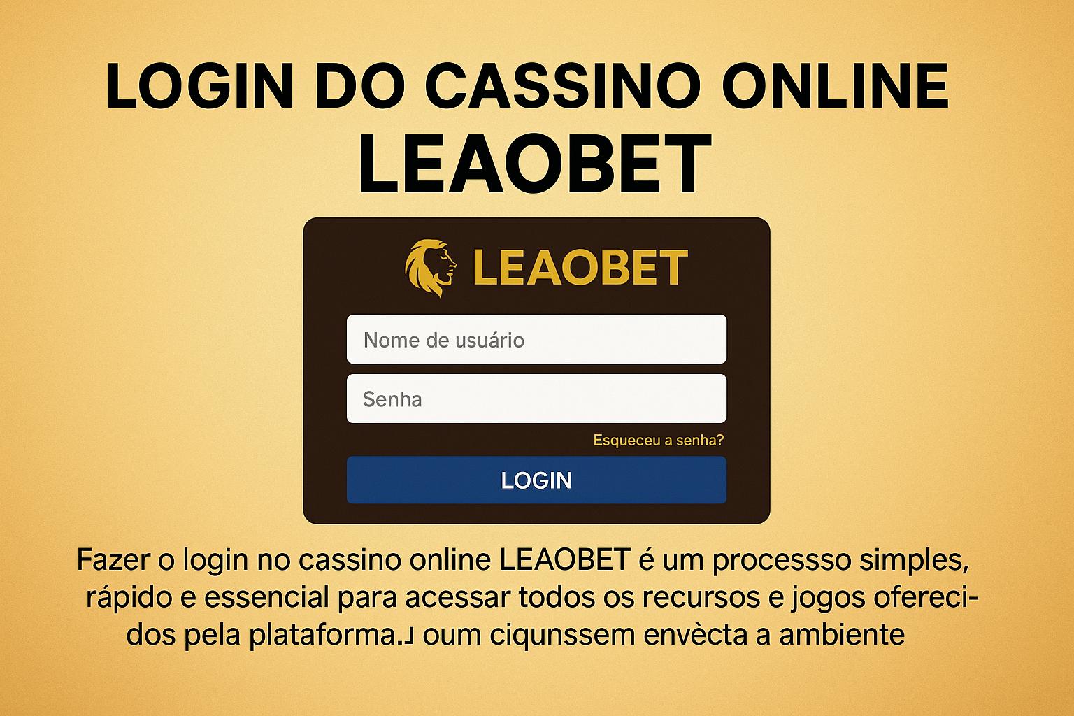 Login no Cassino LEAOBET